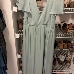 Birdey Grey Sage Bridesmaids Dress